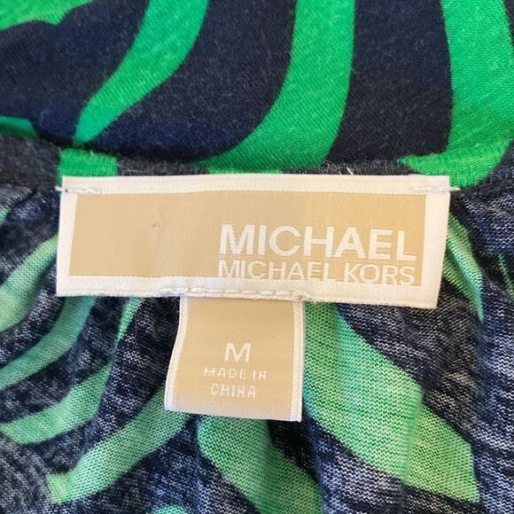 Michael Kors Elastic around Hem&Sleeves Scoop Neck Top - Picture 4 of 5